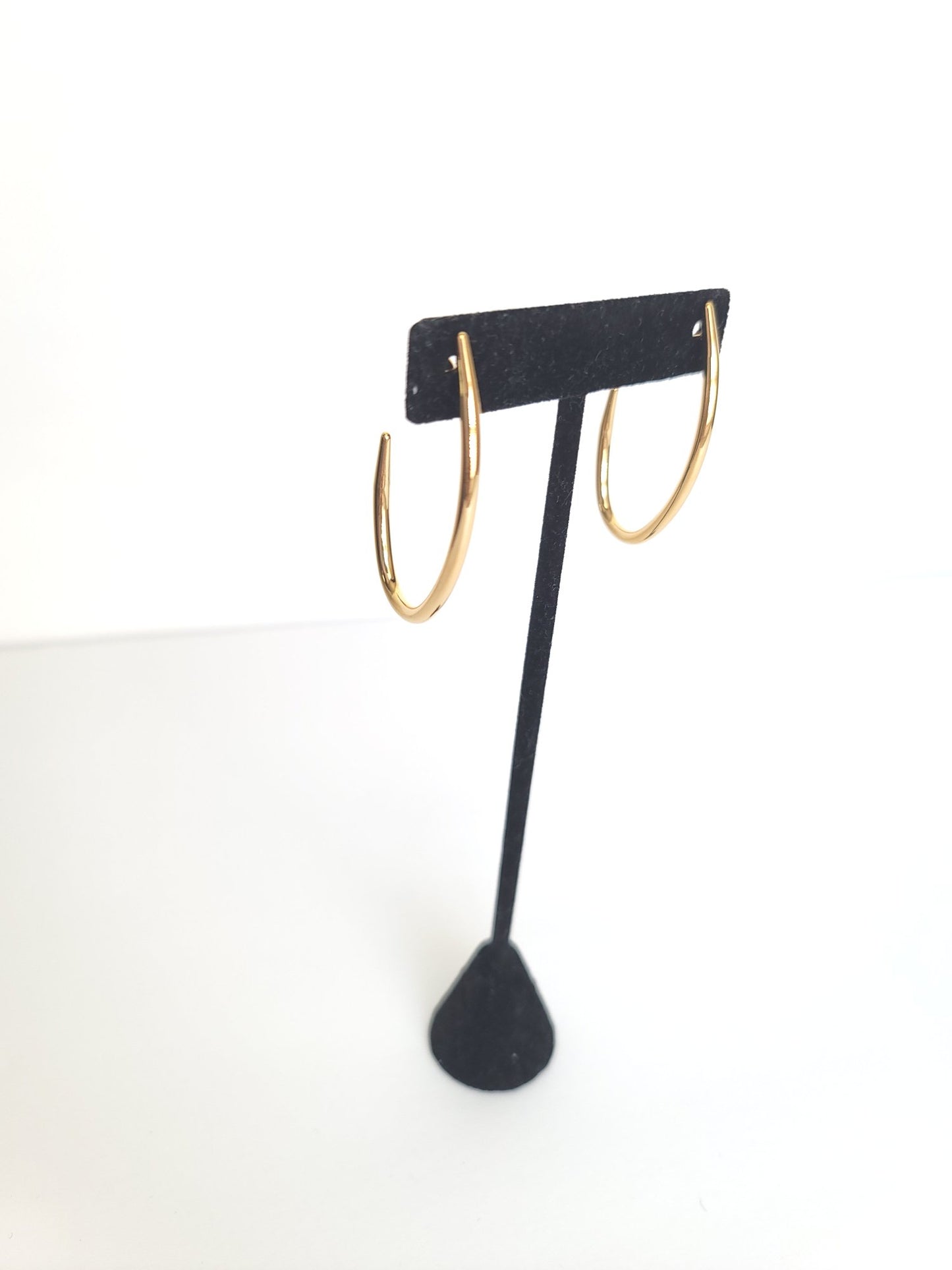 Gold Curved Earrings