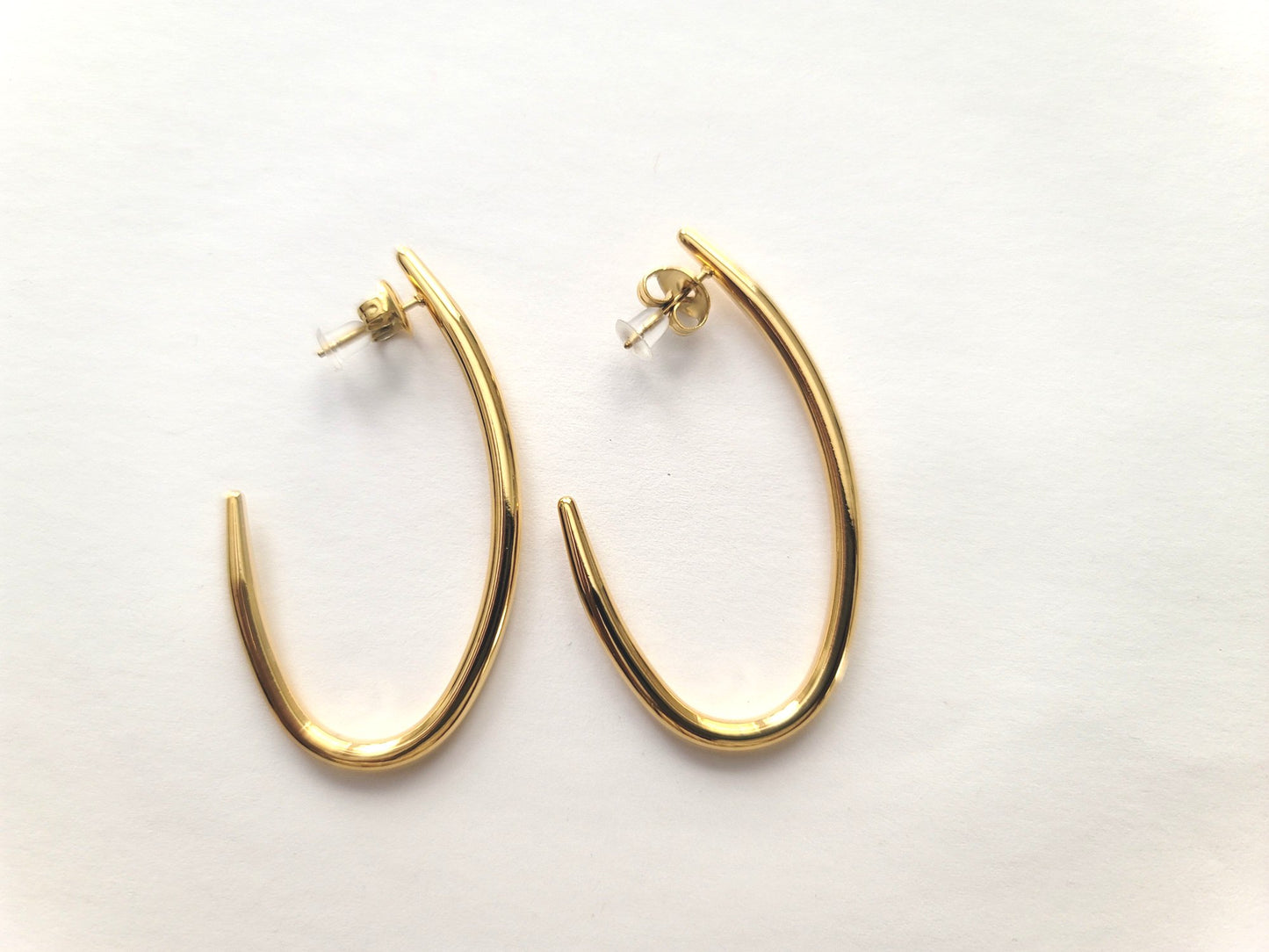 Gold Curved Earrings
