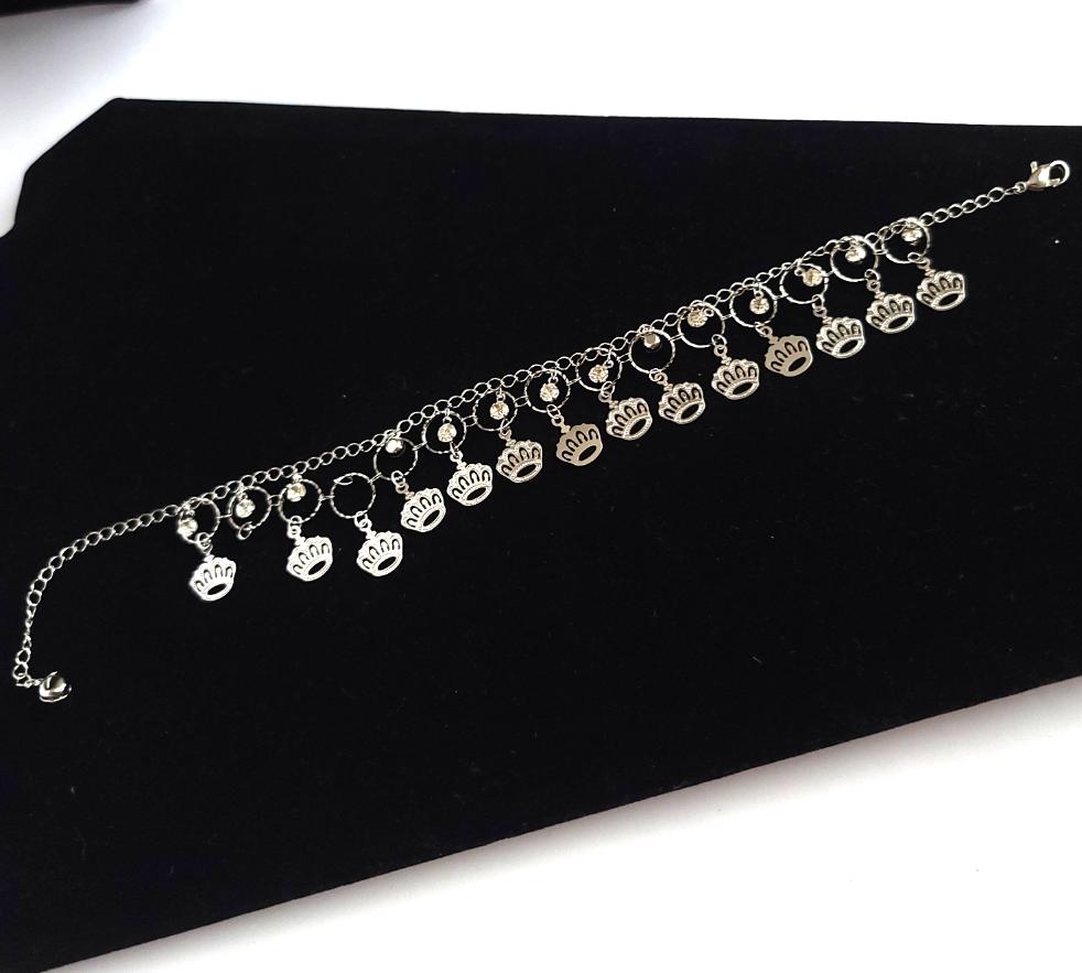 Crown Charm Anklet
