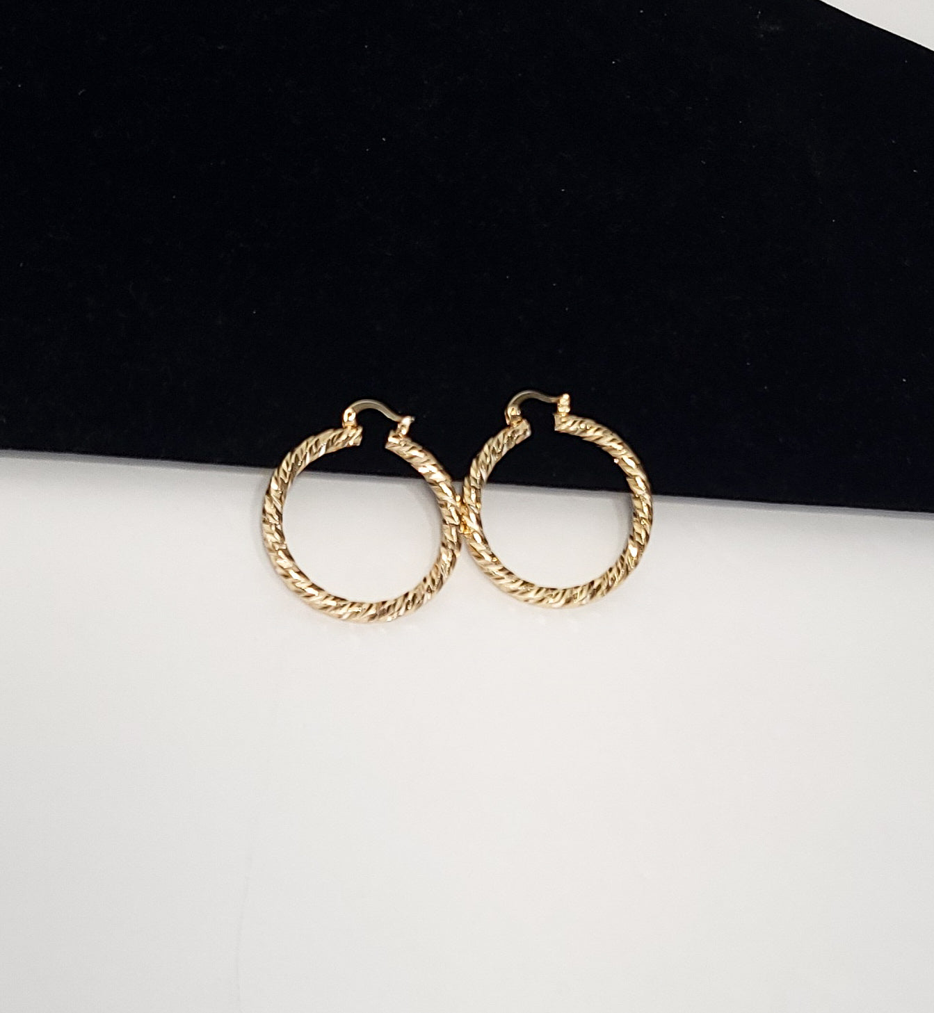 Engraved gold Hoops