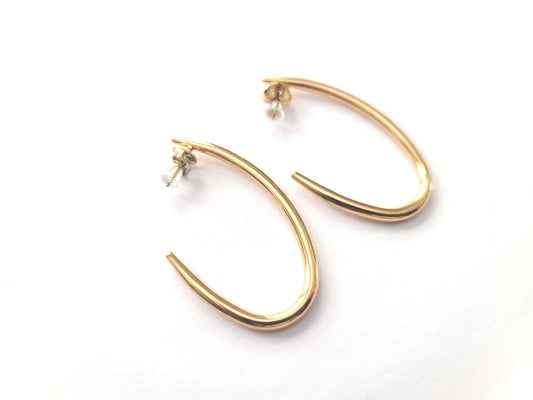 Gold Curved Earrings